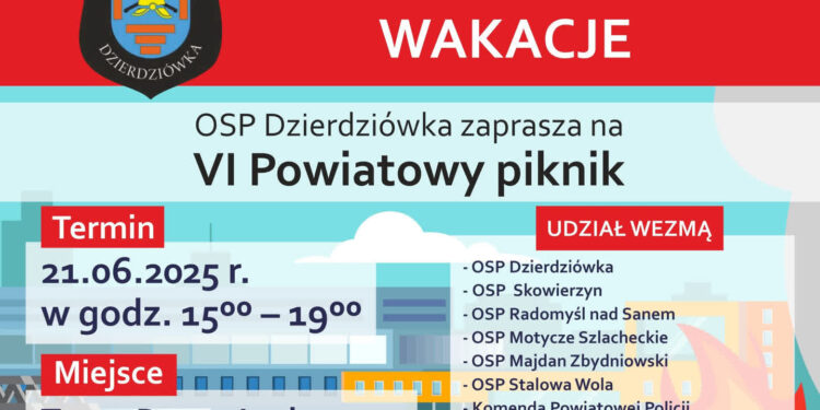 Dzierdziówka: Powiatowy piknik 'Bezpieczne Wakacje’ już w tę sobotę