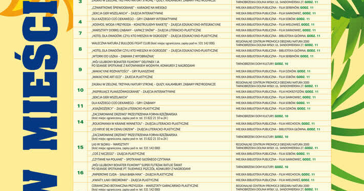 Tarnobrzeg: Wakacje pełne atrakcji – ruszyło „Lato w mieście”