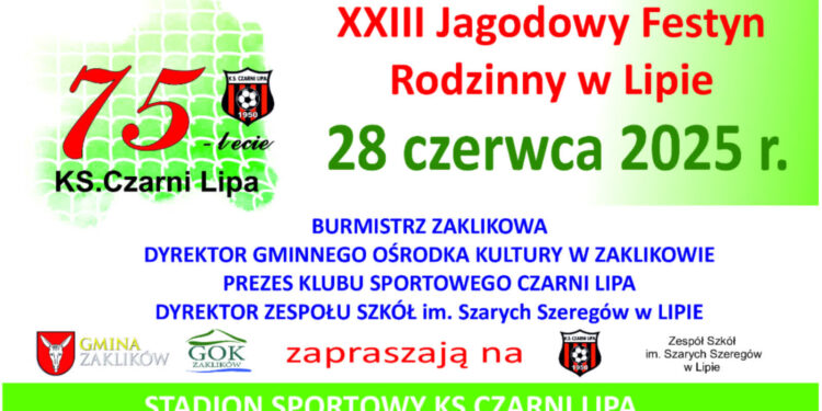 Lipa: Festyn rodzinny i 75 – lecie KS Czarni Lipa