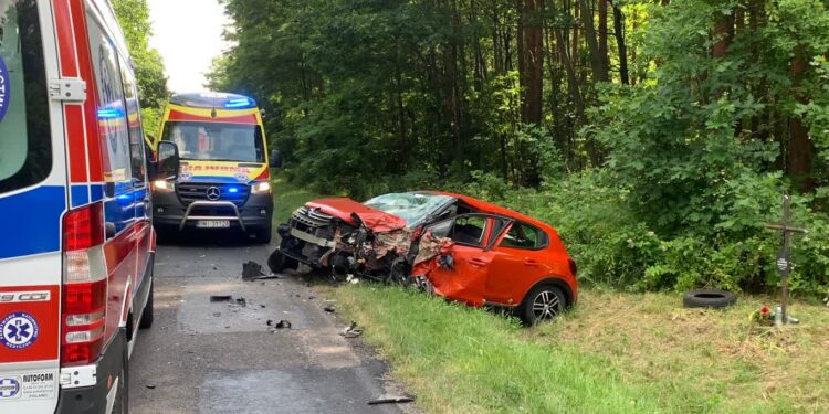 Skopanie/Dymitrów: Wypadek drogowy na trasie Tarnobrzeg – Mielec