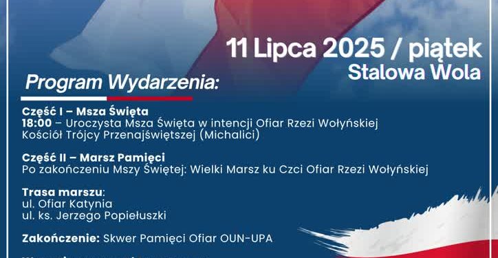 Stalowa Wola: Wielki Marsz Pamięci ku Czci Ofiar Rzezi Wołyńskiej