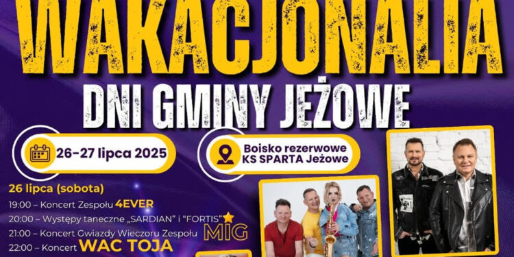 Wakacjonalia w Jeżowem już w sobotę i niedzielę – wystąpią  MIG, Cleo, Kapela Górole, WAC TOJA i wiele innych