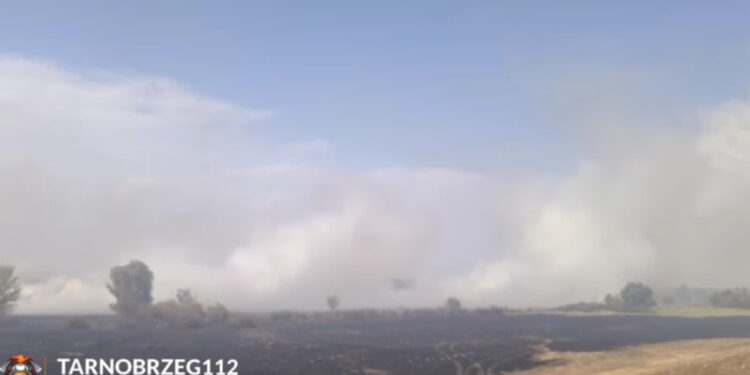 Gorzyce: Strażacy walczą z dużym pożarem