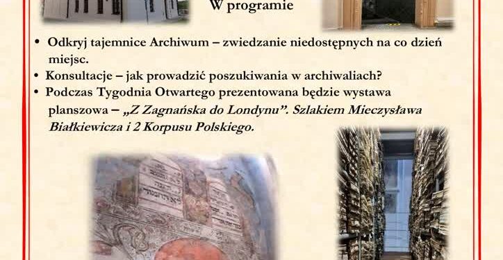 Sandomierz: Tydzień Otwarty w Archiwum Państwowym w Kielcach Oddział w Sandomierzu