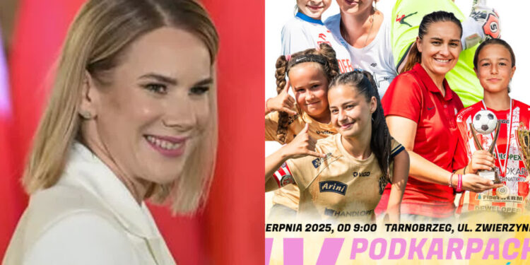 Tarnobrzeg: Pierwsza Dama Marta Nawrocka gościem IV Podkarpackiego Festiwalu Piłki Nożnej Kobiecej