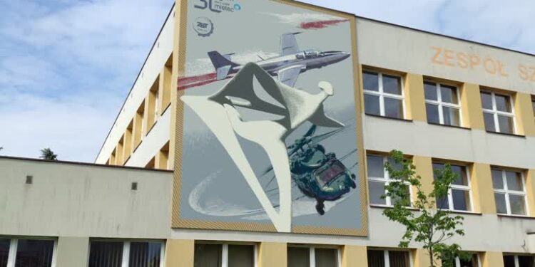 Mielec: Mural na 30-lecie Specjalnej Strefy Ekonomicznej EURO-PARK Mielec