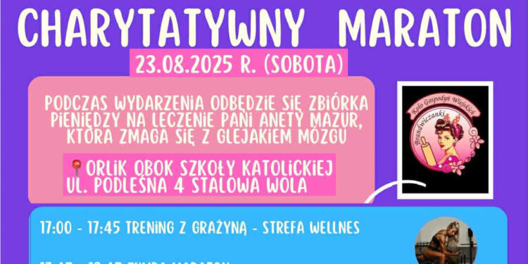 Stalowa Wola: Charytatywny Maraton Zumby dla Anety – zatańcz i pomóż w chorobie