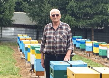 Mieczysław Rawski pszczelarz i wieloletni prezes Rejonowego Koła Pszczelarzy w Tarnobrzegu
