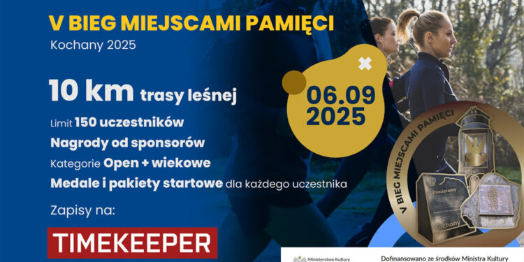 Kochany: Już w sobotę V Bieg Miejscami Pamięci