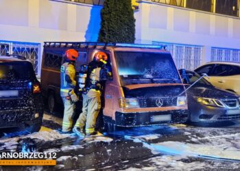 Tarnobrzeg: Pożar busa na osiedlu Serbinów