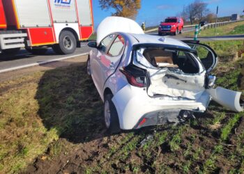 Goźlice: Zablokowany pas ruchu