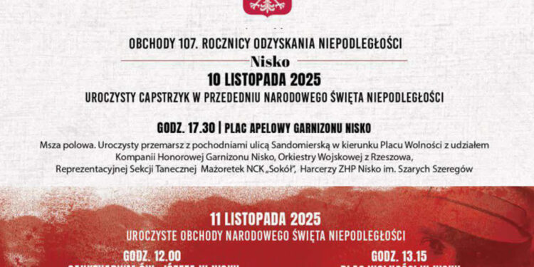 Nisko: Od capstrzyku i mszy polowej rozpoczną się dwudniowe obchody Święta Niepodległości