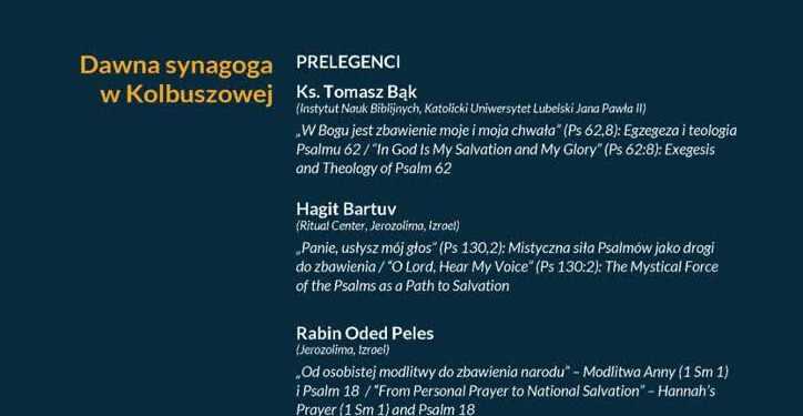 Kolbuszowa: Zbawienie w Psalmach. Chrześcijańsko-żydowskie rozmowy