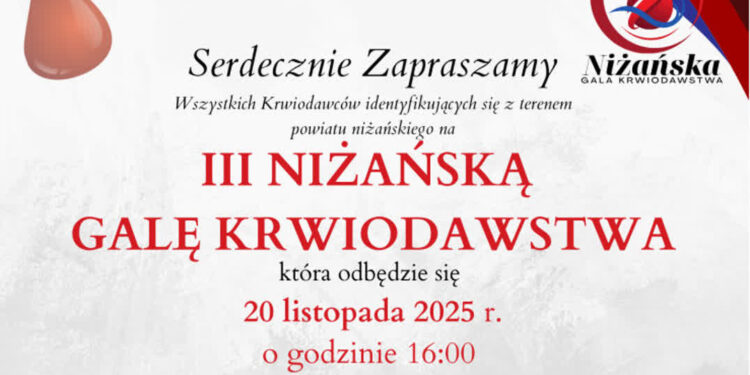Nisko: Jesteś krwiodawcą? – weź udział w III Niżańskiej Gali Krwiodawstwa
