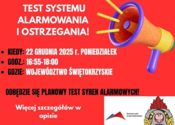 Region: Test systemu ostrzegania w województwie świętokrzyskim