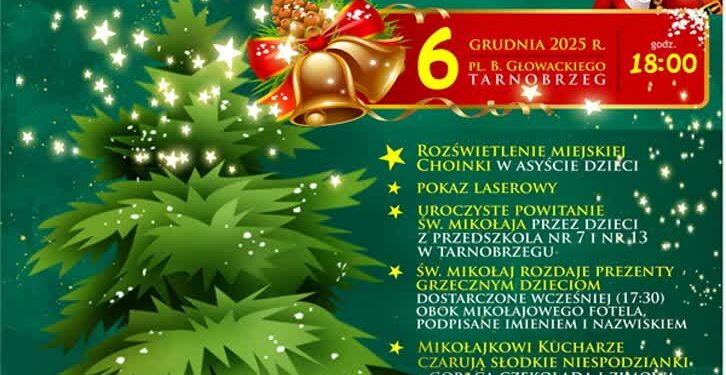 Tarnobrzeg: Rozświetlenie choinki i pokaz laserowy