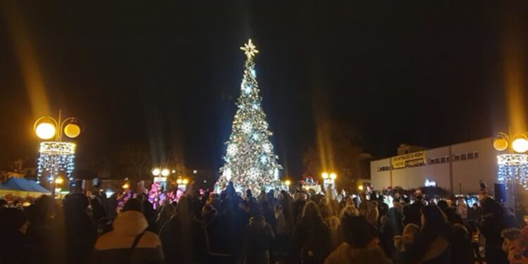 Tarnobrzeg: Tłumy na rozświetleniu choinki