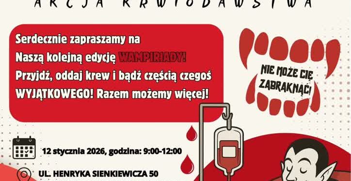 Tarnobrzeg:  Wampiriada 2026 w Tarnobrzegu – krwawa sprawa z dobrym sercem