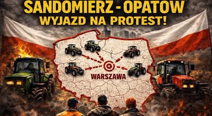 Sandomierz, Opatów: Wyjazd na protest przeciwko umowie z Mercosur