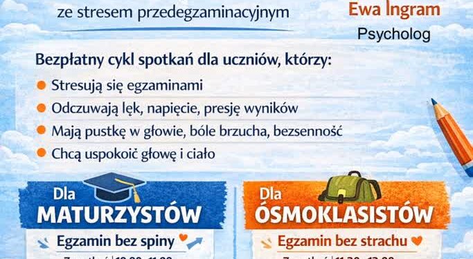 Mielec: Egzaminy bez spiny – bezpłatne warsztaty dla maturzystów i ósmoklasistów