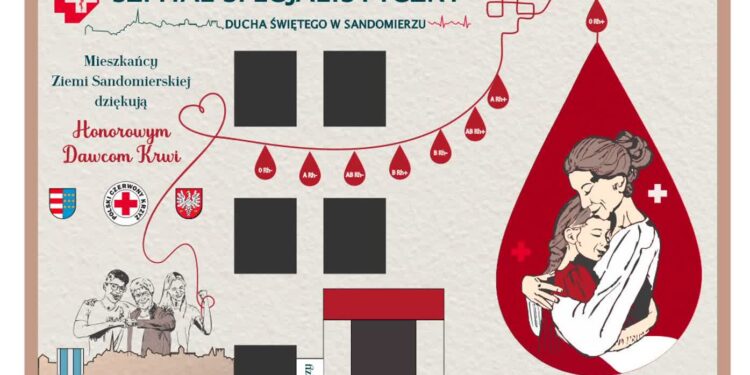 Sandomierz: Potrzeba dawców krwi z grupami Rh ujemnymi (0 Rh-, A Rh-, B Rh-, AB Rh-)