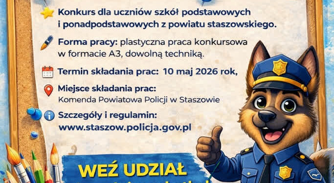 Staszów: Zaprojektuj maskotkę staszowskiej Policji