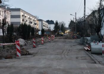 Nowa Dęba. Ulica Mickiewicza w remoncie