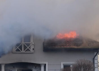 Pożar domu w Krzakach – jedna osoba poszkodowana