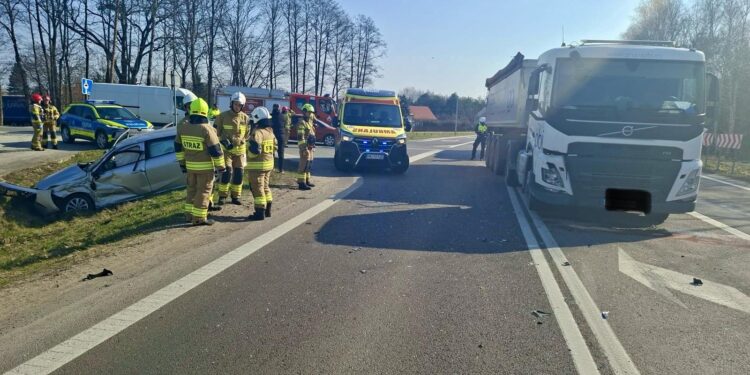 Jadachy: Utrudnienia po zdarzeniu drogowym