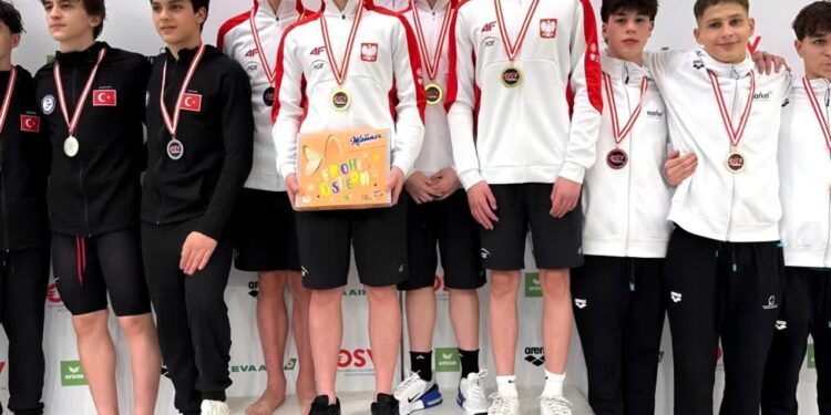 Tarnobrzeg: Złoty medal Alberta Borkowskiego w Multinations Youth Swim Meet Graz 2026