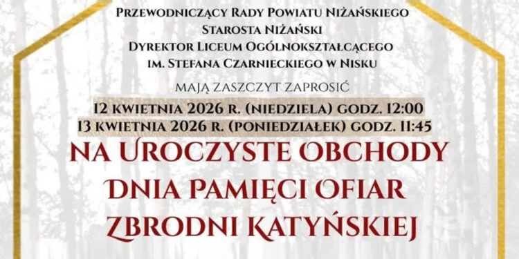 Nisko: Dwudniowe uroczystości z okazji Dnia Pamięci Ofiar Zbrodni Katyńskiej