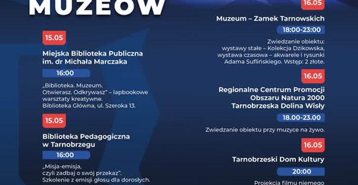 Tarnobrzeg. Miasto  zaprasza na Noc Muzeów 2026