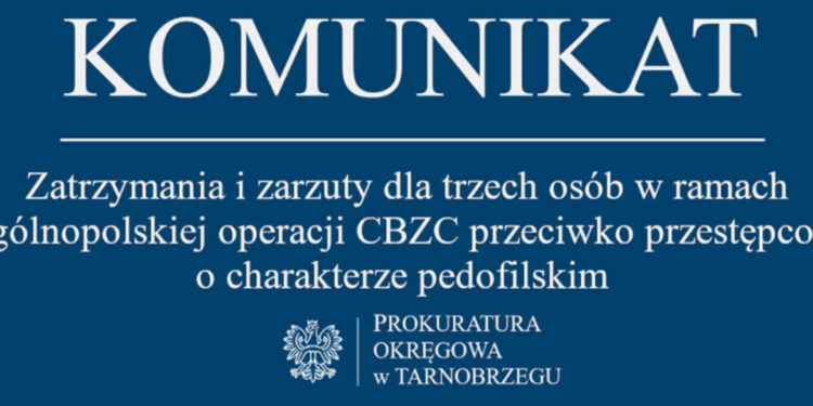 Tarnobrzeg. Ogólnopolska akcja przeciw pedofilii. Wśród zatrzymanych 54-latek z Tarnobrzega
