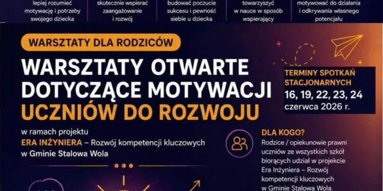 Stalowa Wola: Warsztaty dla rodziców jak zmotywować uczniów do nauki