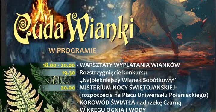 Noc Świętojańska 2026 w Połańcu – magia tradycji, ognia i wody powraca nad Czarną!