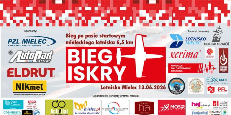 Mielec: Bieg Iskry… po pasie startowym Lotniska Mielec