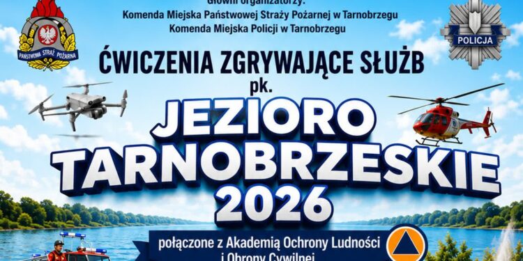 Tarnobrzeg. Ćwiczenia służb i rodzinny piknik nad Jeziorem Tarnobrzeskim