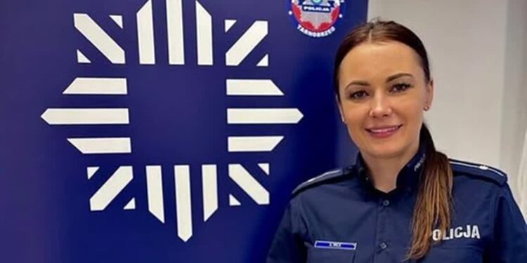 Mł. asp. Agnieszka Wilk, rzecznik prasowy komendanta miejskiego policji w Tarnobrzegu