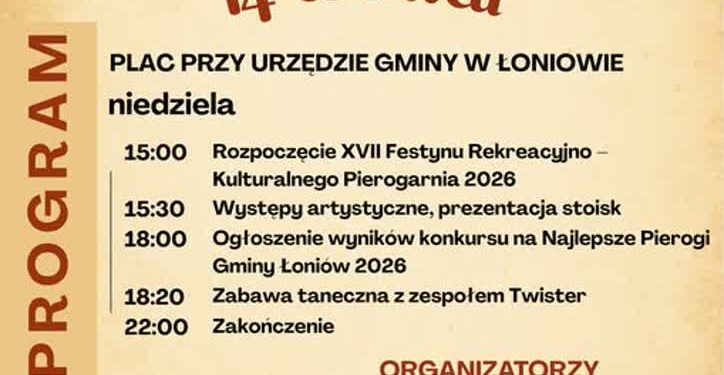 Łoniów: W niedzielę „Pierogarnia 2026”