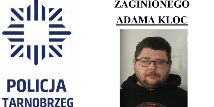 Tarnobrzeg. Poszukiwania zaginionego, 35-letniego Adama Kloca