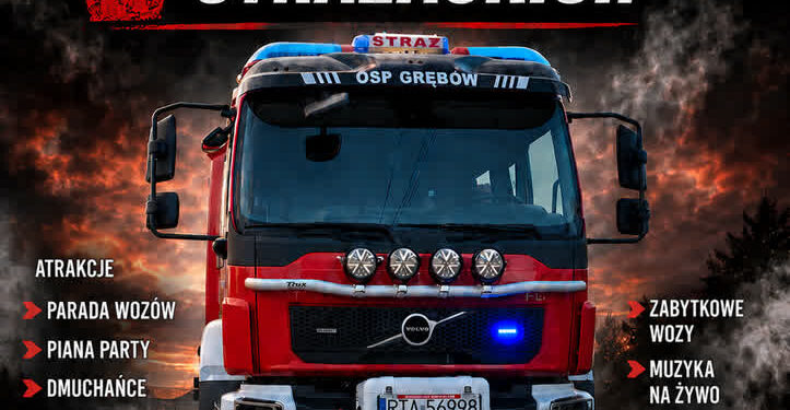 Grębów. Jubileuszowy V Zlot Samochodów Strażackich
