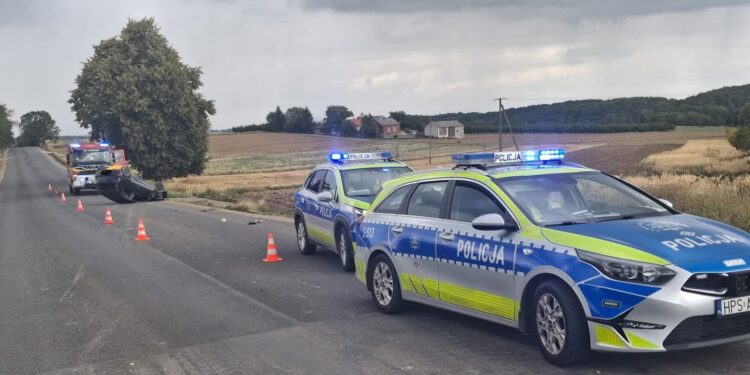 Sandomierz: Dachowanie Opla w Nowej Wsi. 28-latka trafiła do szpitala