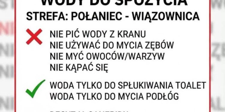 Połaniec. Komunikat o jakości wody dla mieszkańców.