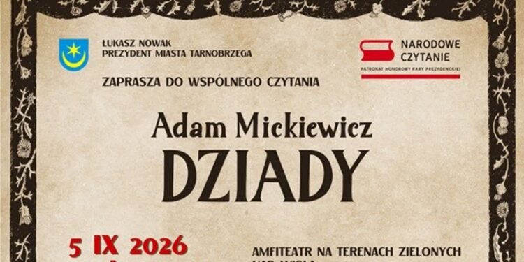 Tarnobrzeg. Narodowe Czytanie. „Dziady” Adama Mickiewicza