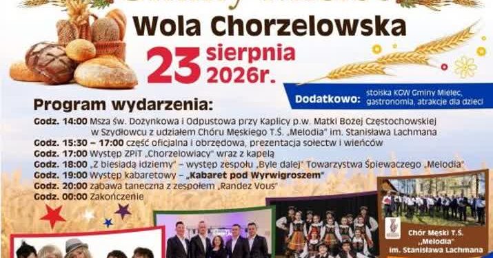 Mielec: Dożynkowe świętowania w Woli Chorzelowskiej