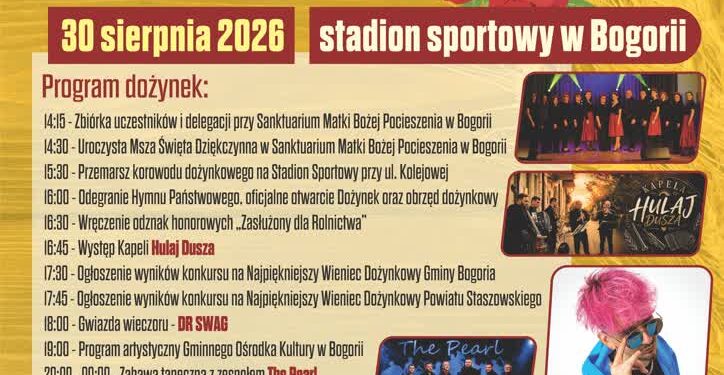 Staszów. Dożynki Powiatu Staszowskiego oraz Miasta i Gminy Bogoria.