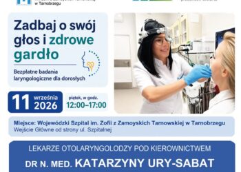 Tarnobrzeg. Bezpłatne badania laryngologiczne w tarnobrzeskim szpitalu