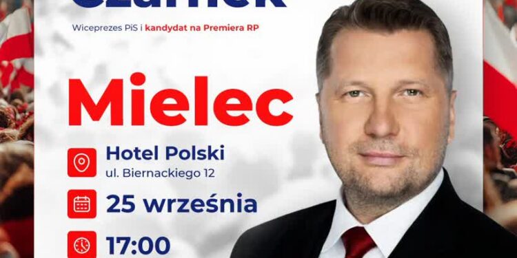 Mielec: W piątek spotkanie z Przemysławem Czarnkiem