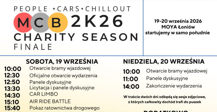 Łoniów:  MCB 2K26 Charity Season Finale. Motoryzacyjne emocje i pomoc dla Kornela