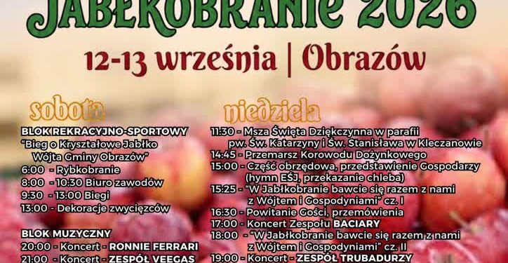 Obrazów: Jabłkobranie 2026 – jubileuszowa edycja Europejskiego Święta Jabłka